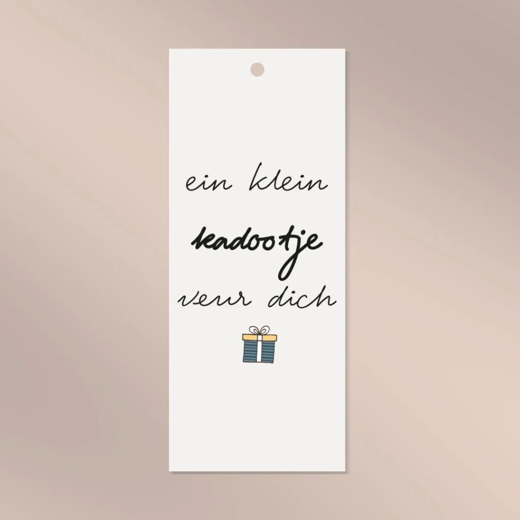 Cadeaulabel Ein klein kedootje veur dich