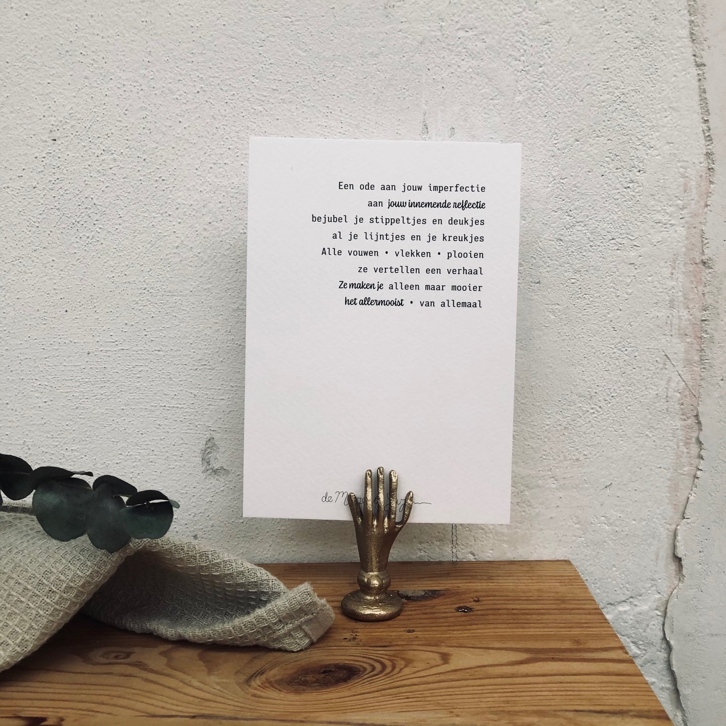 Ode aan jouw imperfectie
