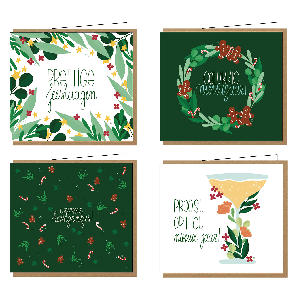 Kerstkaartenbox (8 stuks)