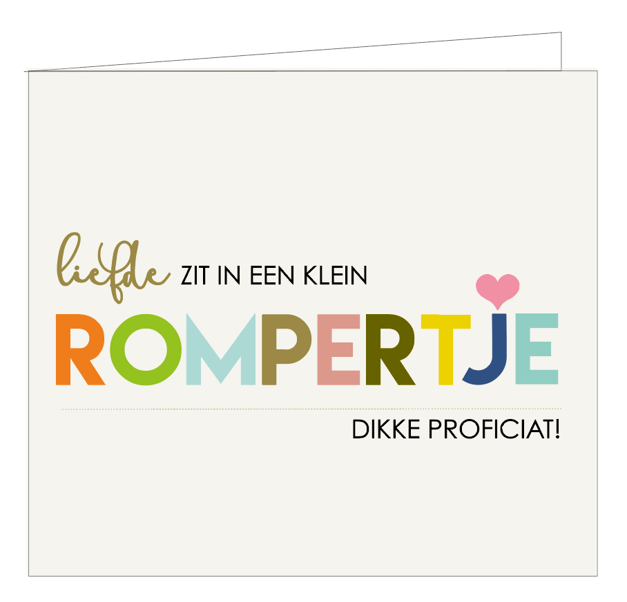 Liefde zit in een klein rompertje