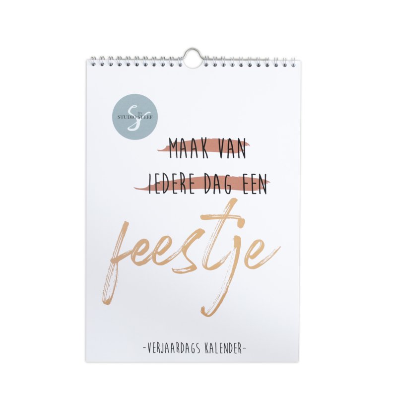 Verjaardagskalender 'Maak van iedere dag een feestje'