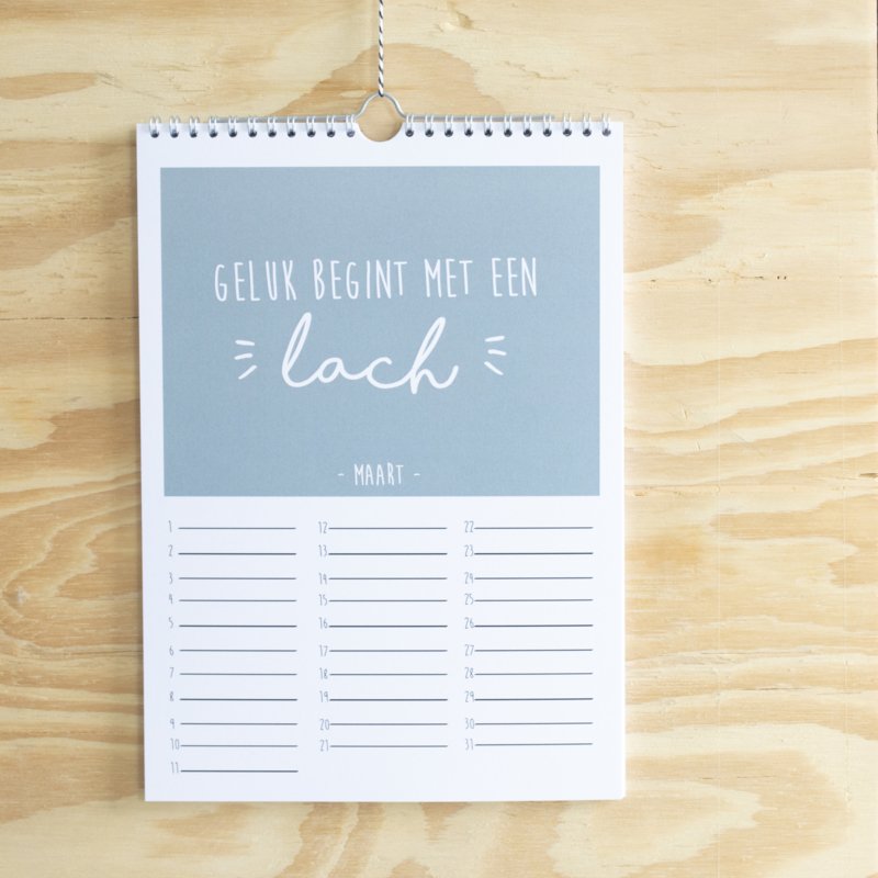 Verjaardagskalender 'Maak van iedere dag een feestje'