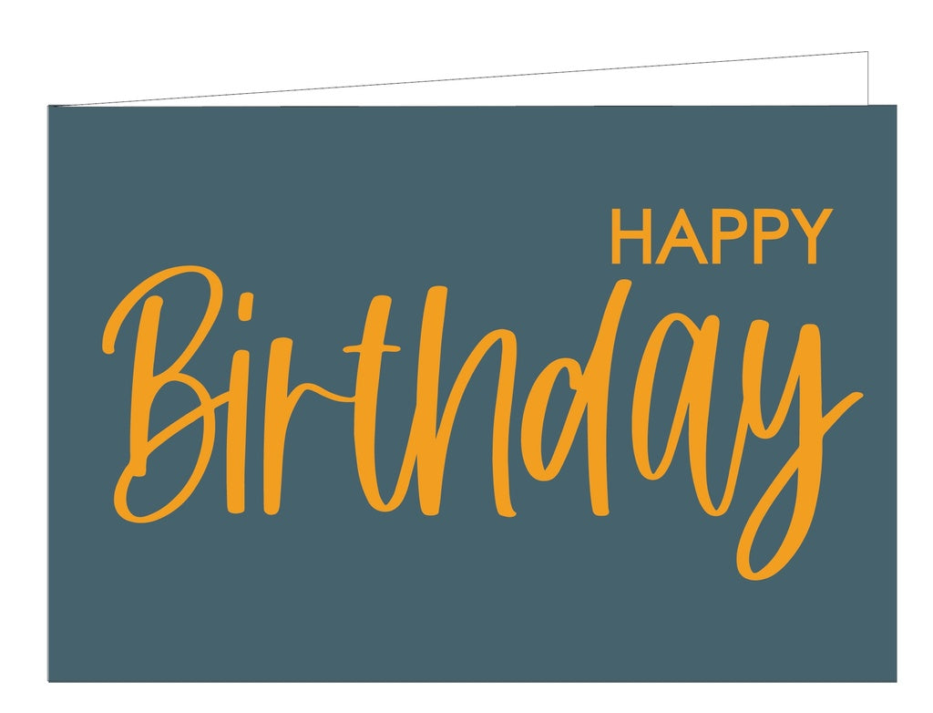 Happy Birthday — Donkerblauw