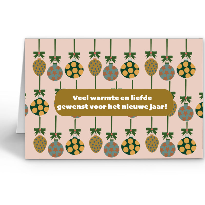Veel warmte en liefde gewenst voor het nieuwe jaar! (5 stuks)