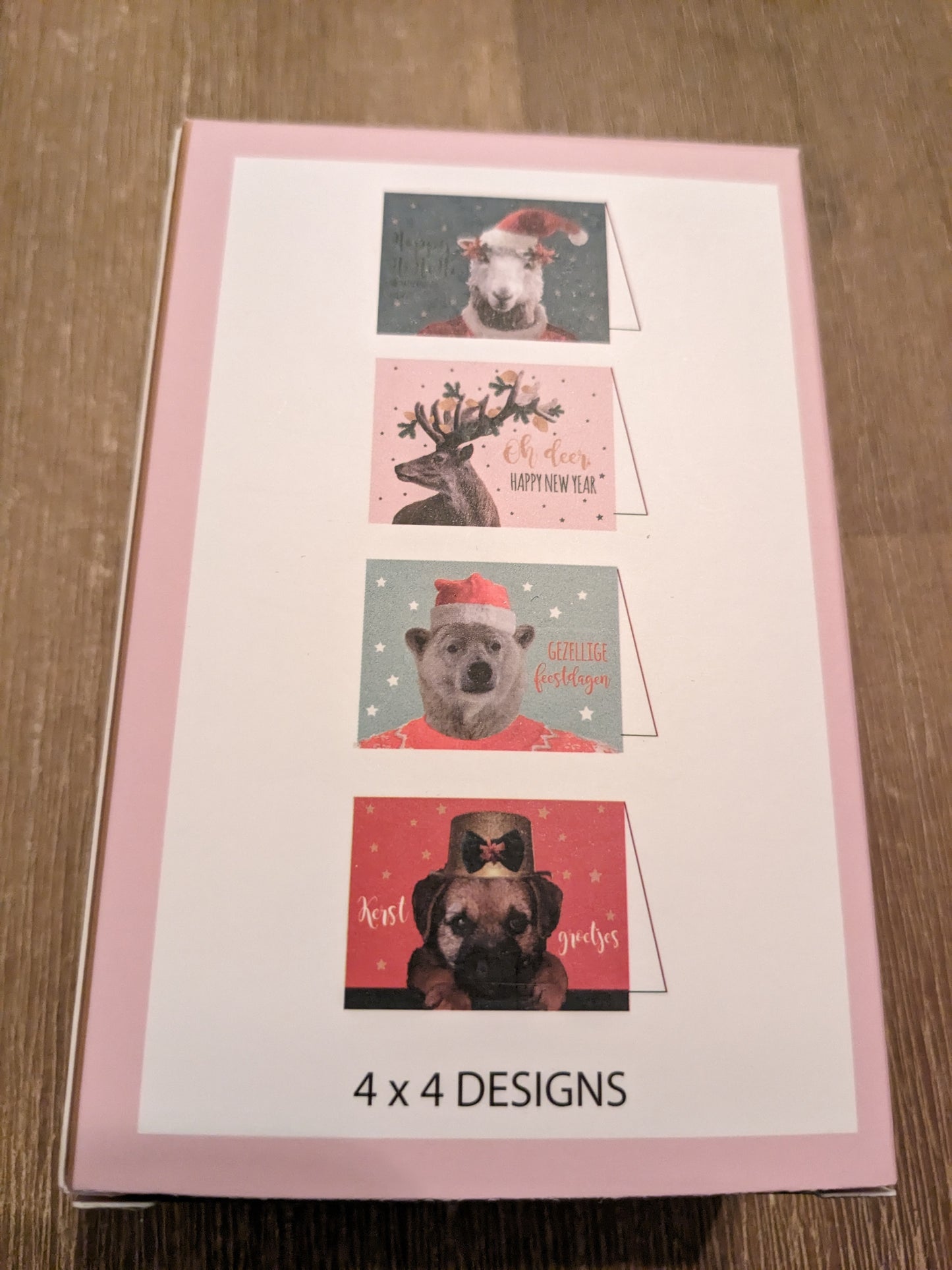 Minibox kerstkaarten (16 stuks)