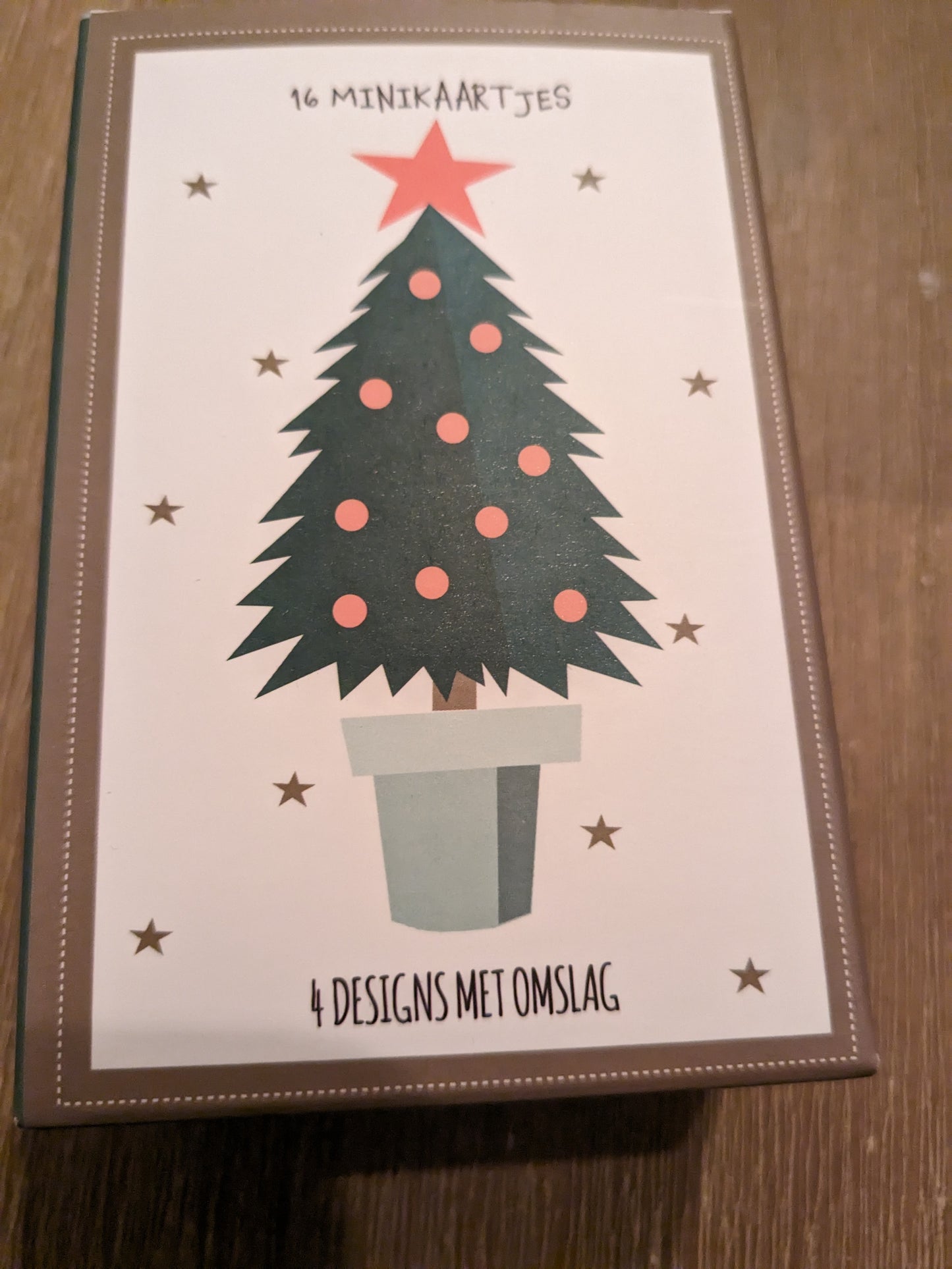Minibox kerstkaarten (16 stuks)