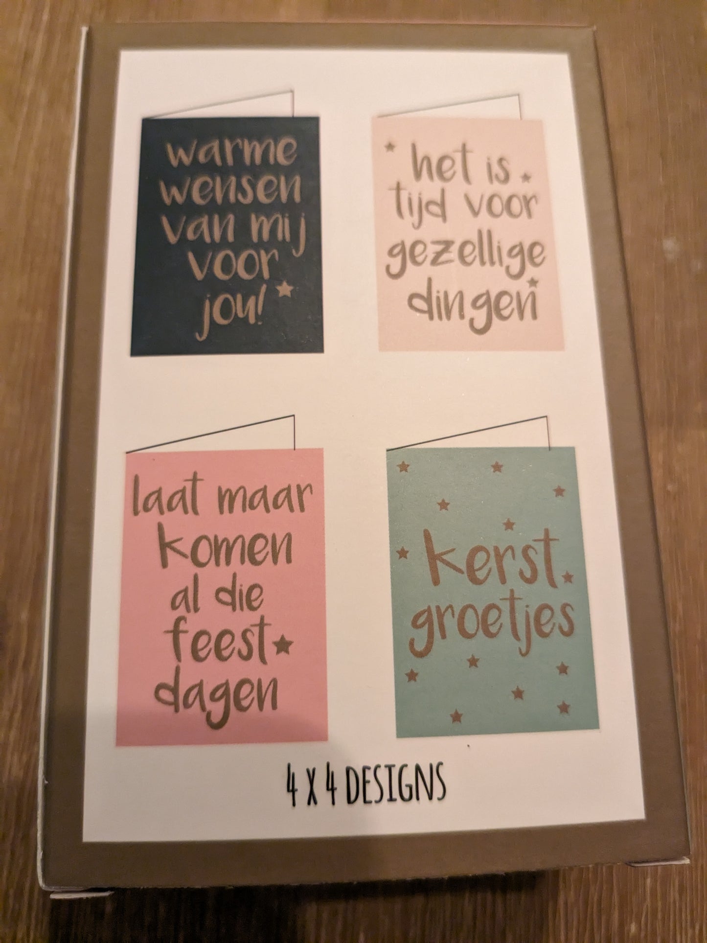 Minibox kerstkaarten (16 stuks)