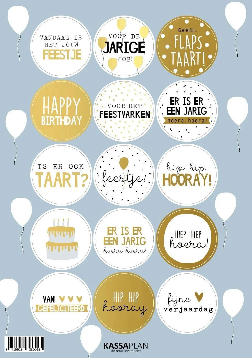 Cadeaustickers - verjaardag