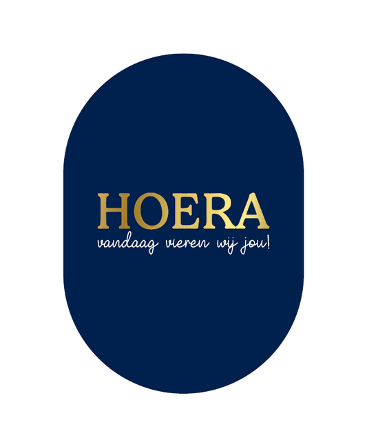 Hoera vandaag vieren wij jou! (ovaal)
