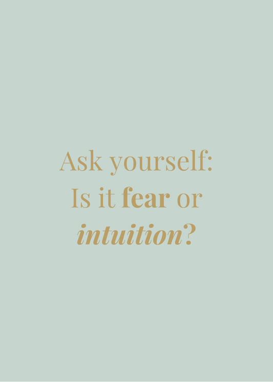 Ask yourself, is it fear or intuition? - a message for defined spleens
