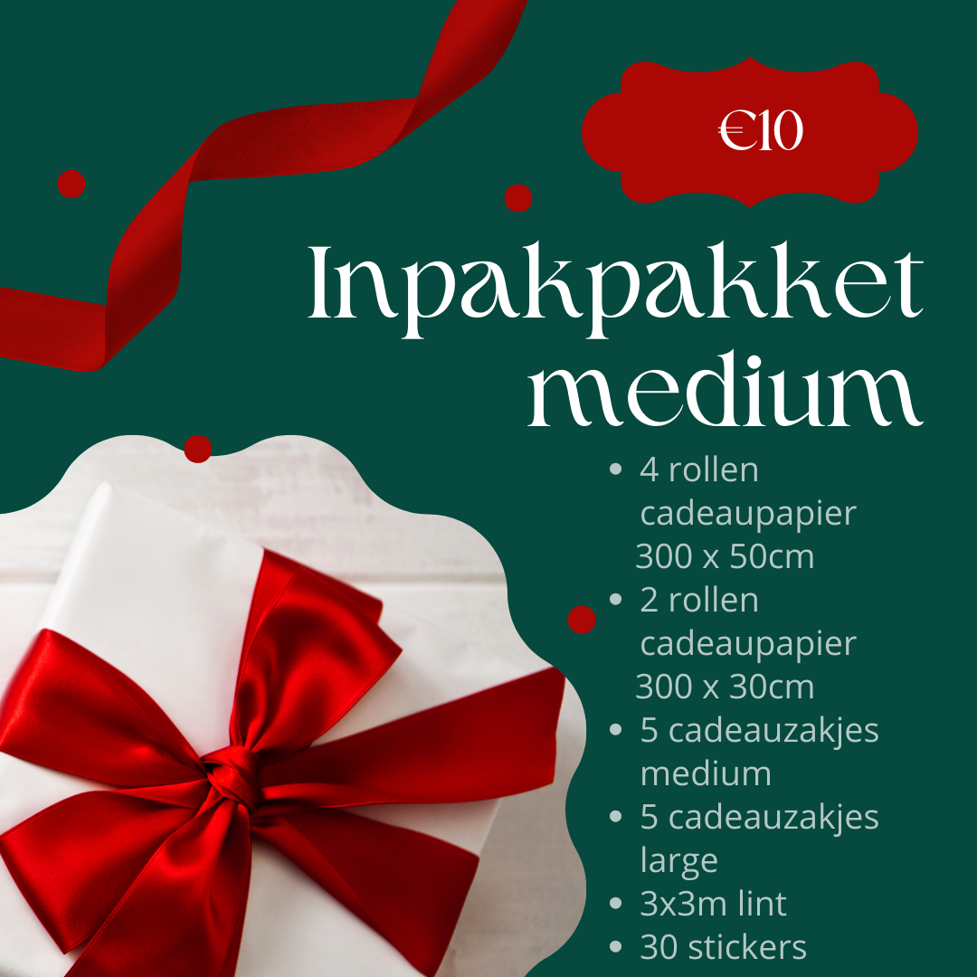 Verrassingspakket inpakken kerst - medium