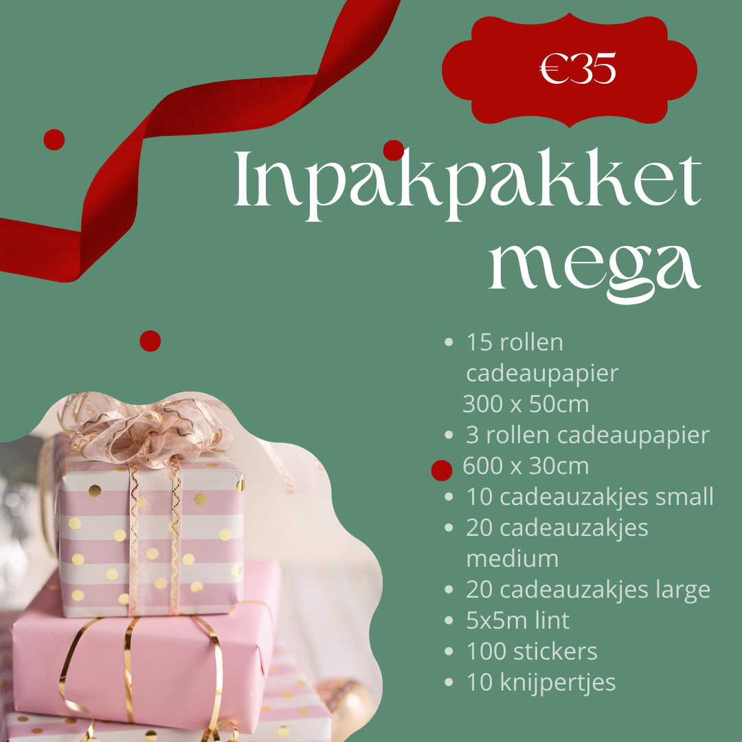 Verrassingspakket inpakken kerst - mega