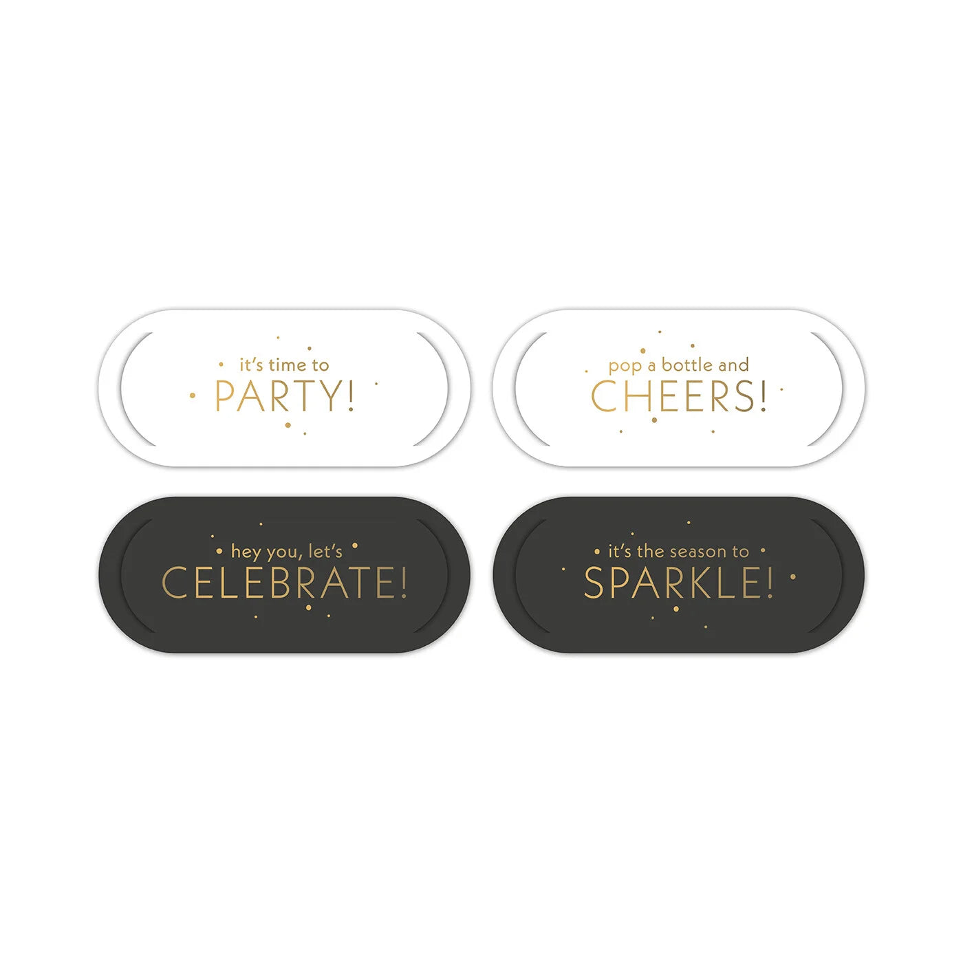 Cadeaulabels Signature Christmas zwart/wit — Time to party