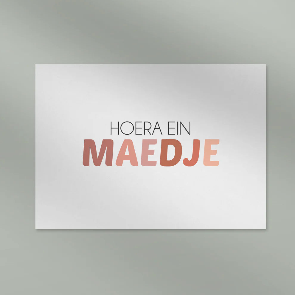 Hoera ein maedje