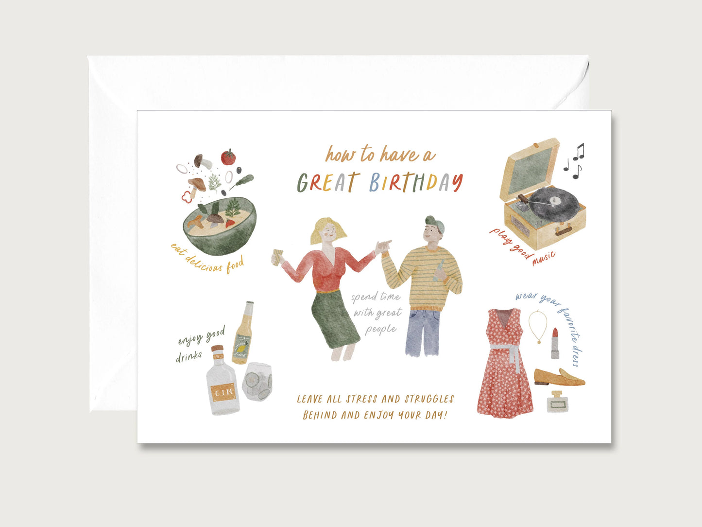 How to have a great birthday -  kaart voor verjaardag