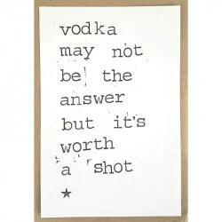 Vodka may not be the answer